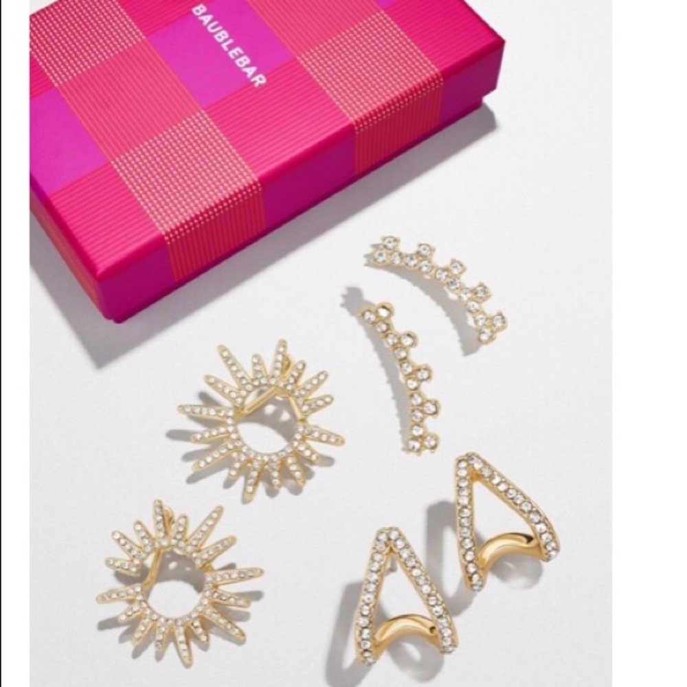 Earring trio worn by celebrity